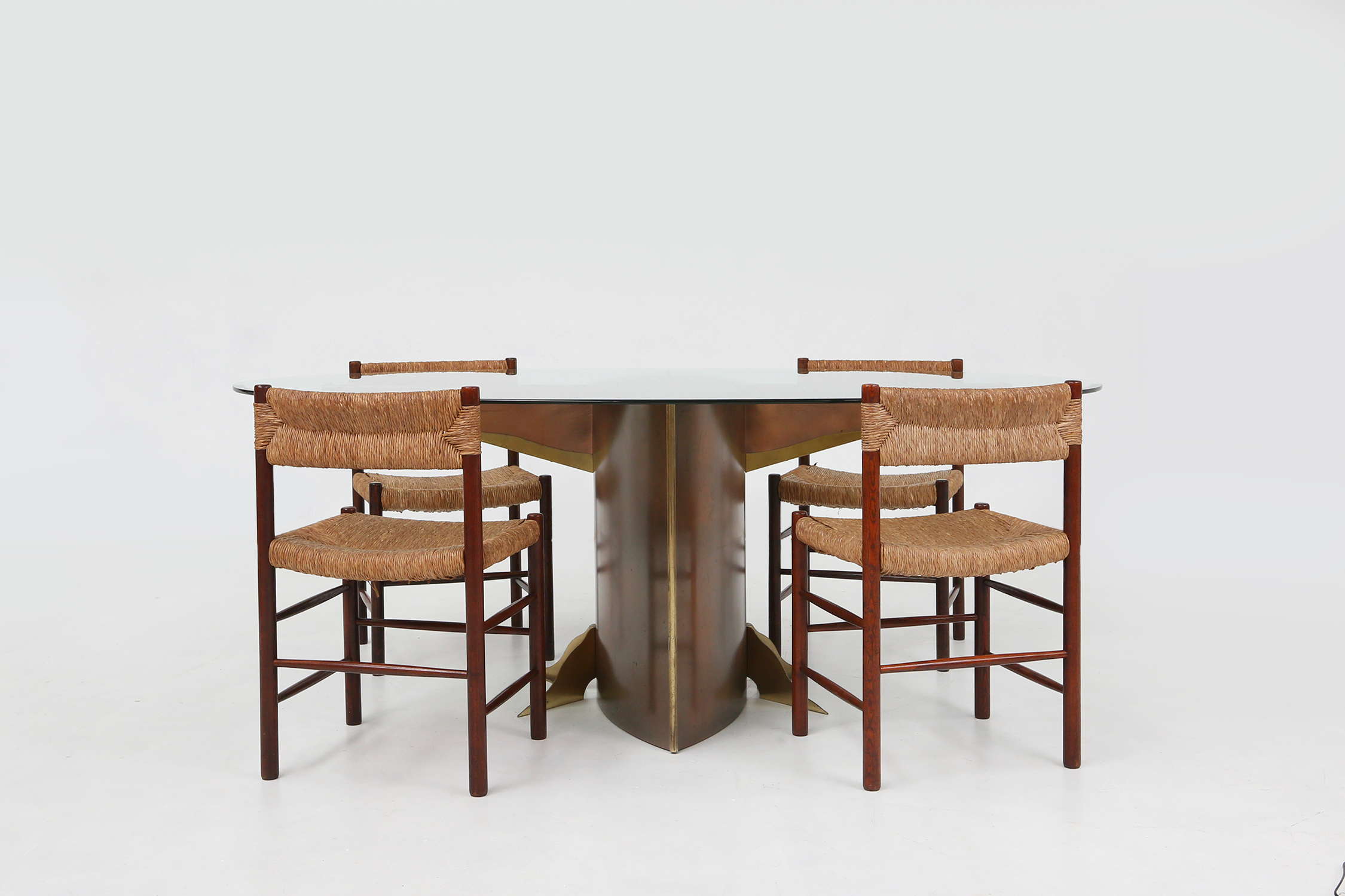 Stunning Belgo Chrome oval dining table, Belgium ca. 1980thumbnail